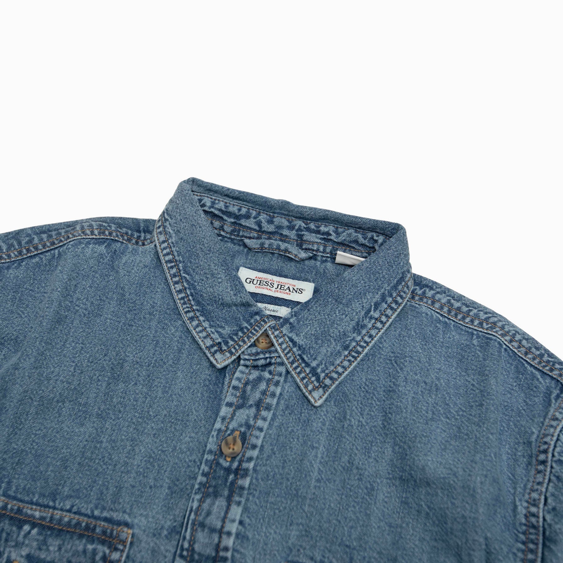 GUESS JEANS CLASSIC Long-Sleeve Denim Shirt