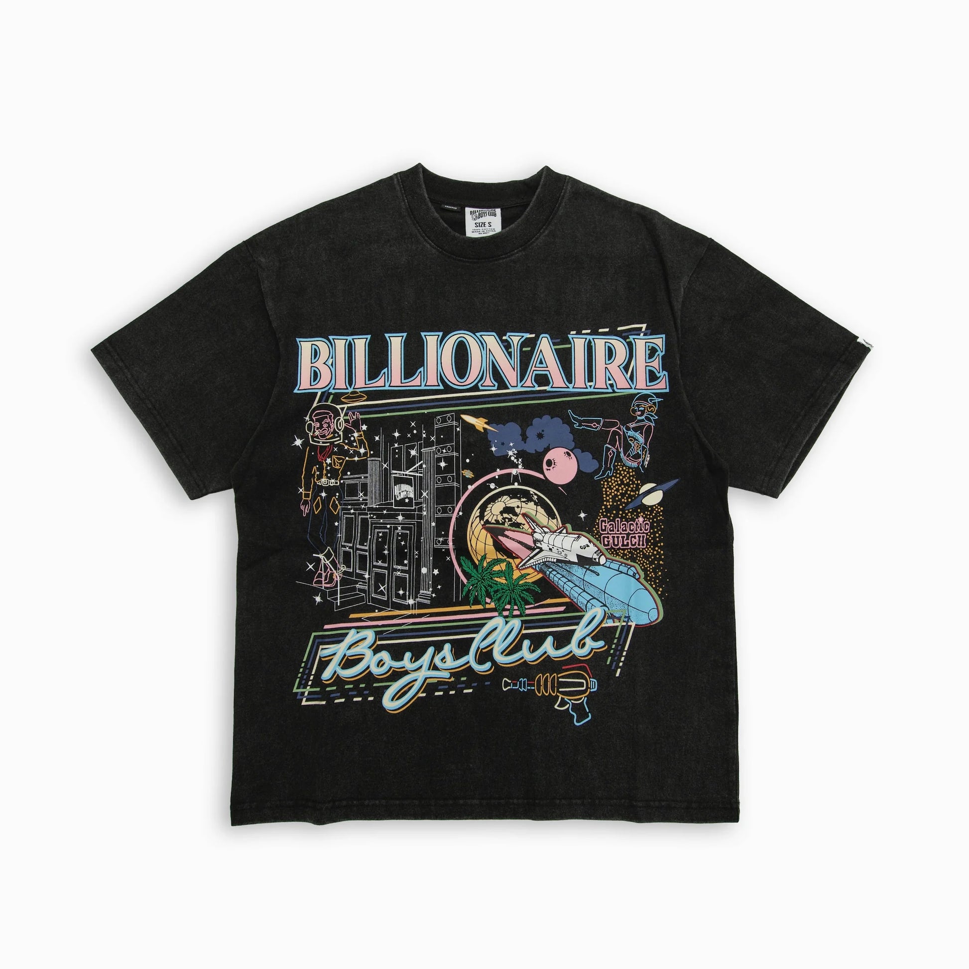 Billionaire Boys Club BB TO THE MOON WASHED HEAVYWEIGHT CROPPED FIT T- SHIRT