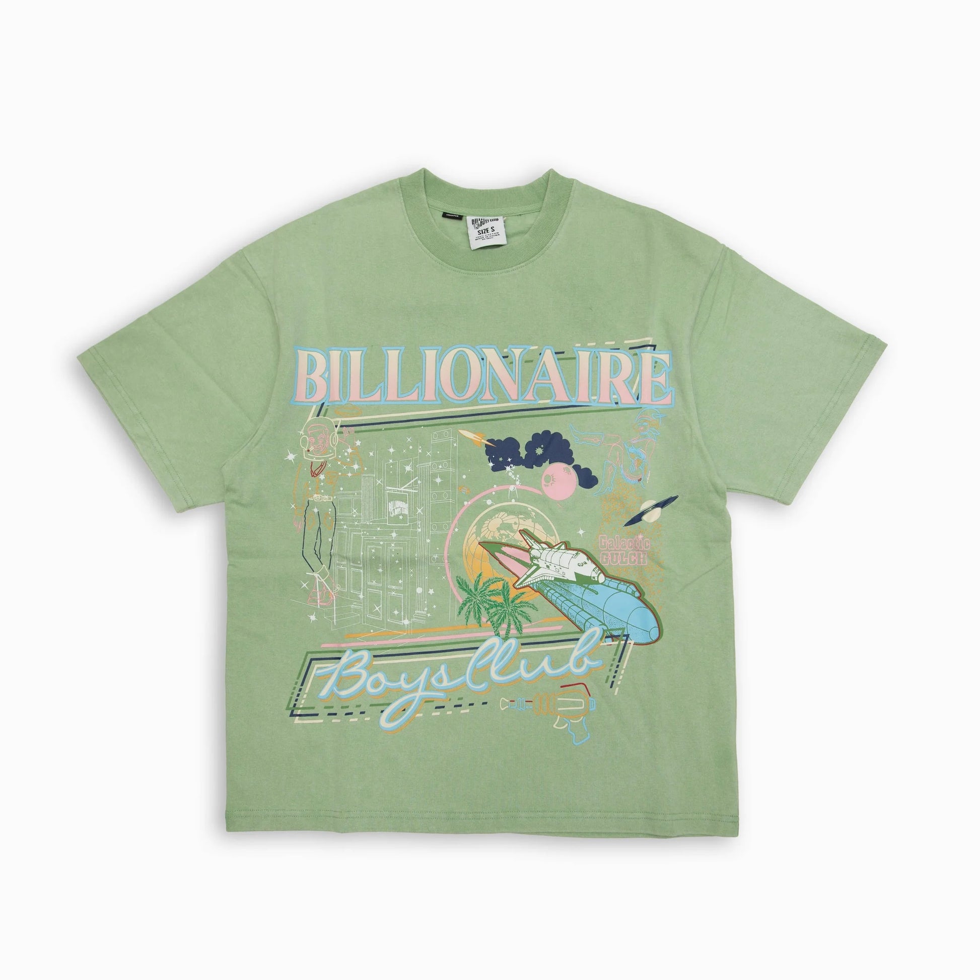 Billionaire Boys Club BB TO THE MOON WASHED HEAVYWEIGHT CROPPED FIT T- SHIRT