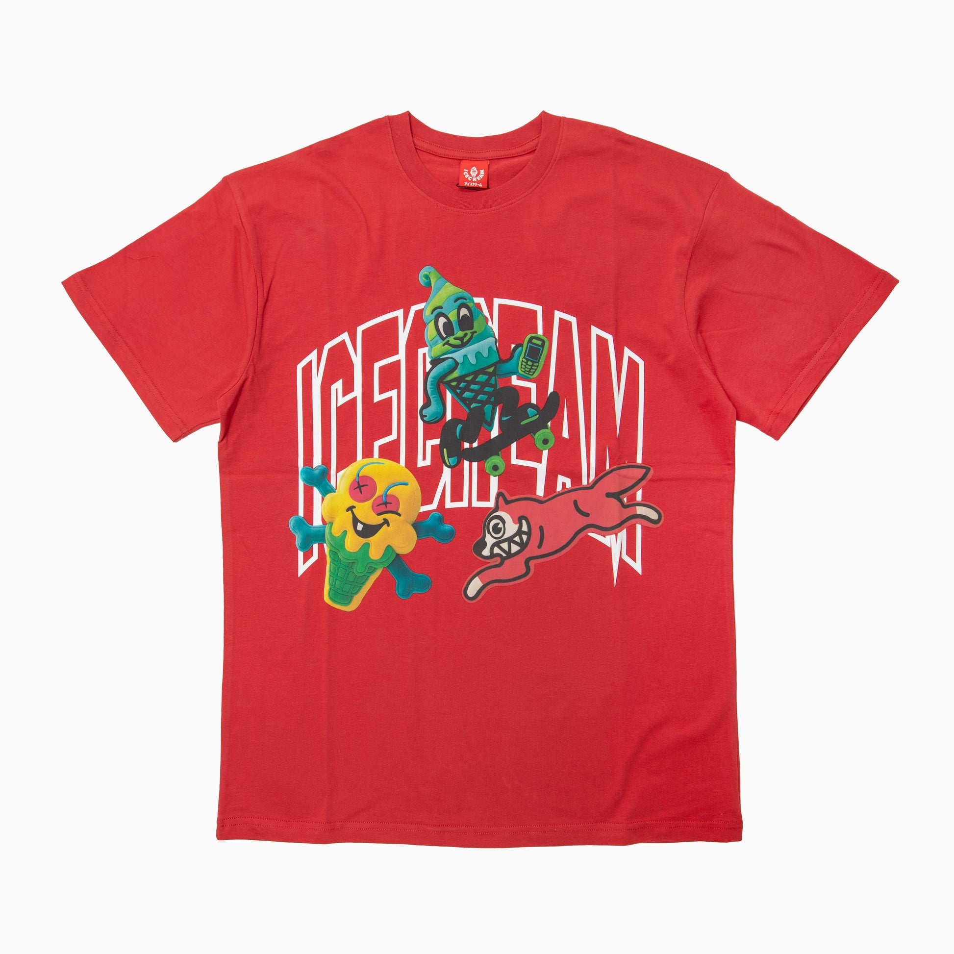 ICECREAM MARSHMALLOW T-SHIRT 461-6202 グラフィックTシャツ ブラック フロント