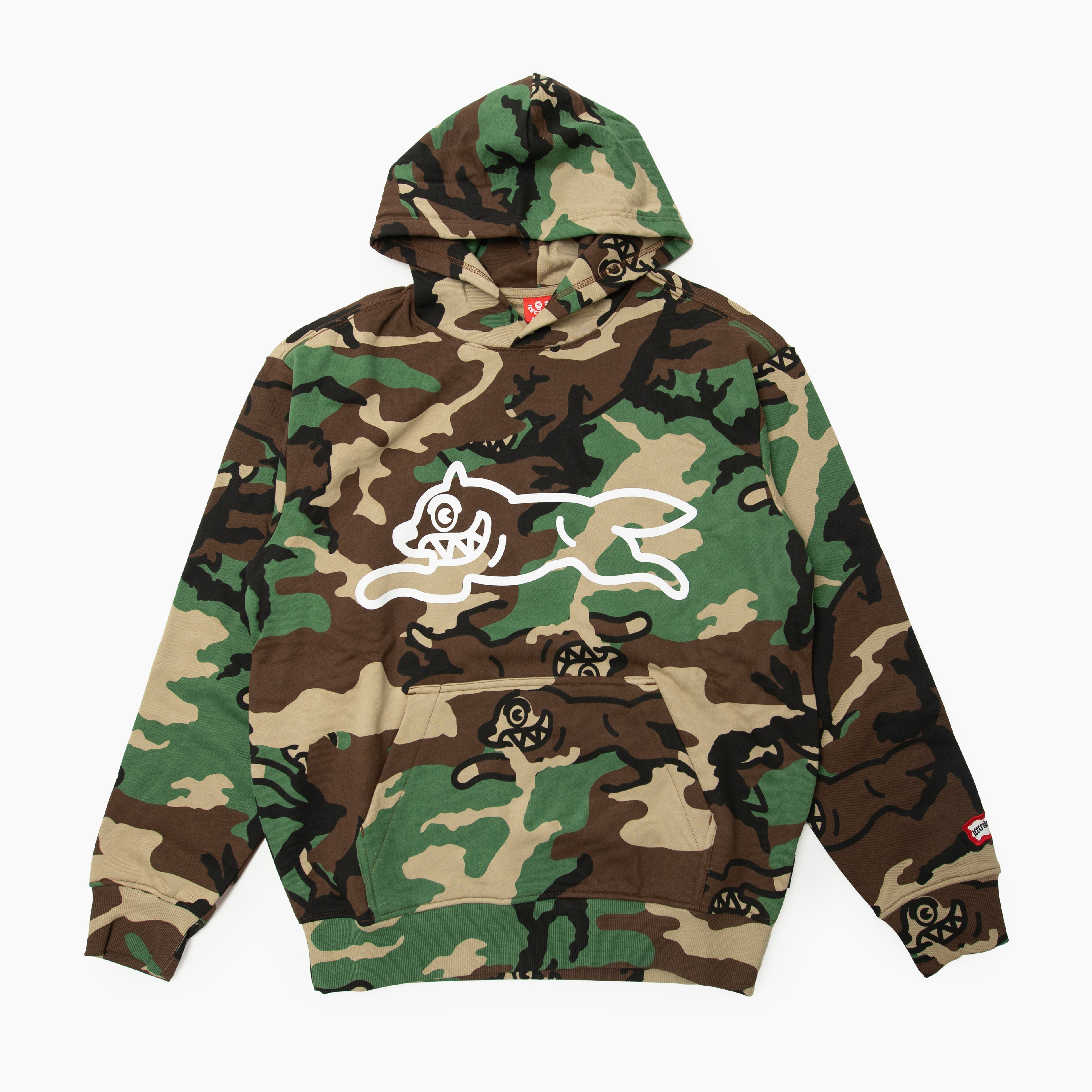 ICECREAM CARAMEL HOODIE 461-6300 カモフラージュ柄 プルオーバーパーカー フロントデザイン