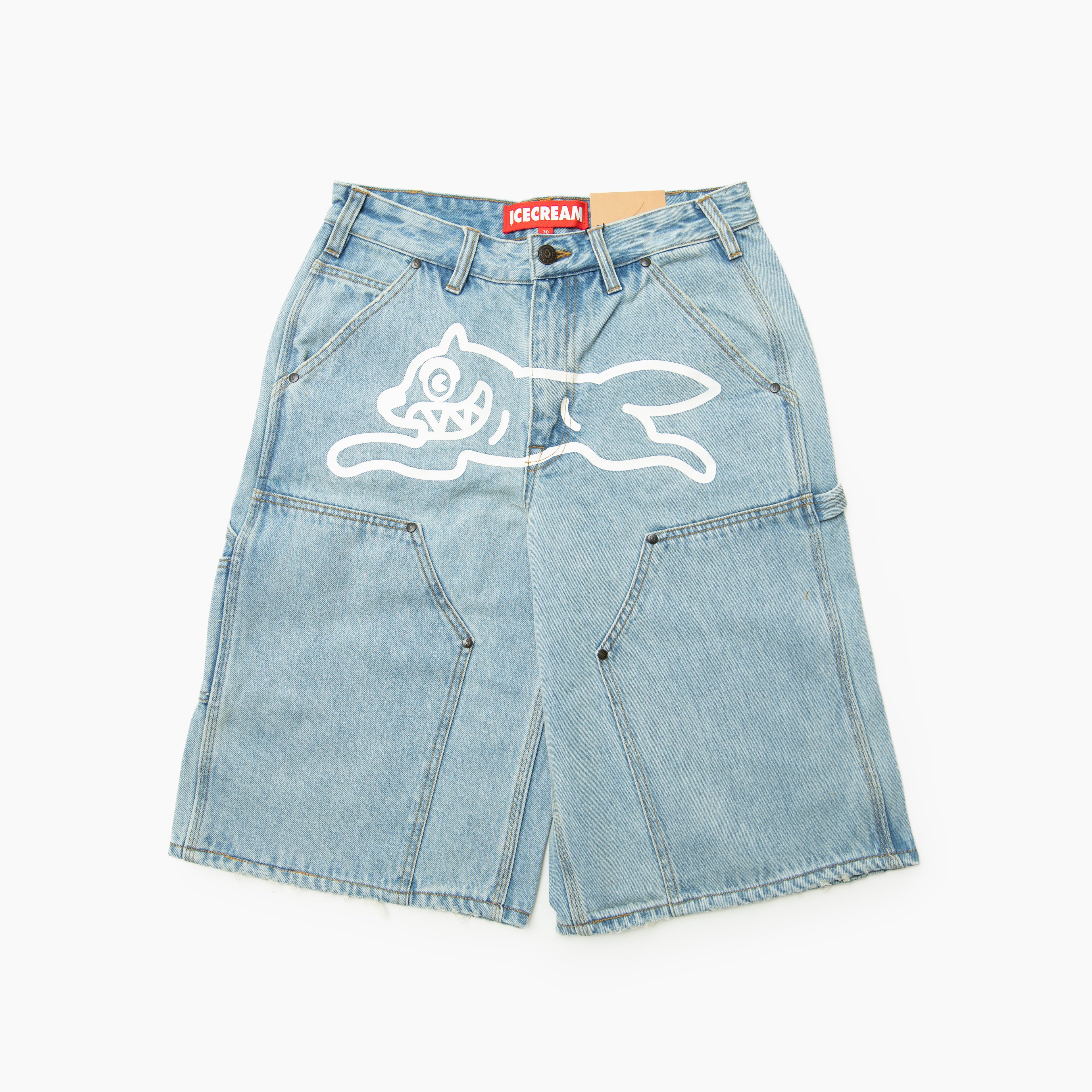 Icecream ANGELO DENIM DOUBLE KNEE SHORTS