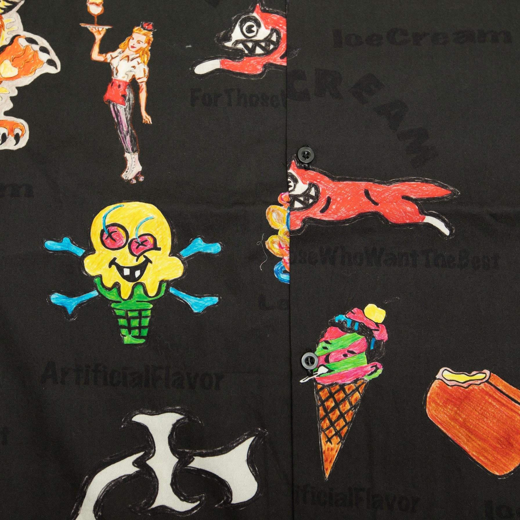 ICECREAM OPEN COLLAR SS SHIRT