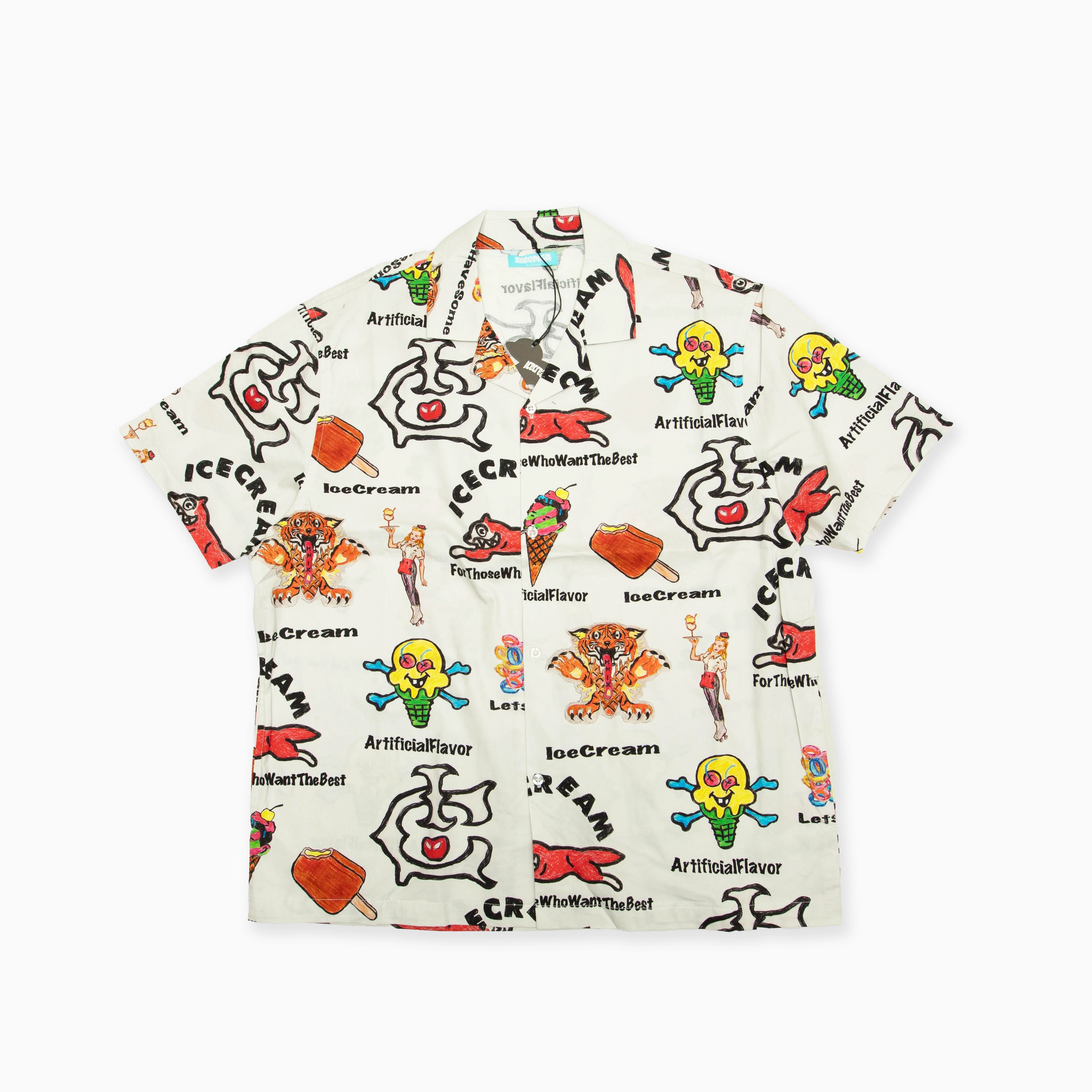 ICECREAM OPEN COLLAR SS SHIRT