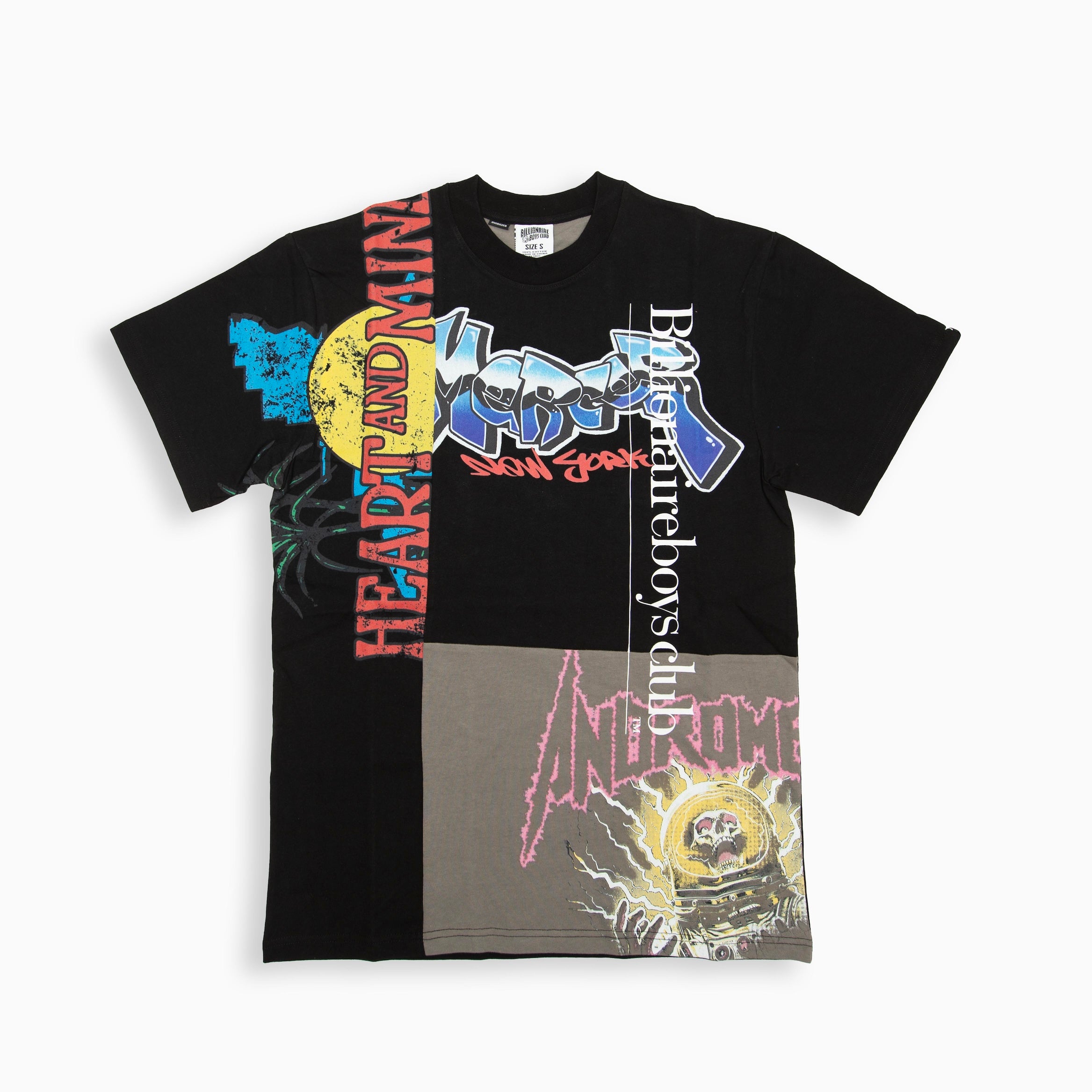 BILLIONAIRE BOYS CLUB BB PARALLEL PANELED OVERSIZED ALL OVER PRINT T-SHIRT