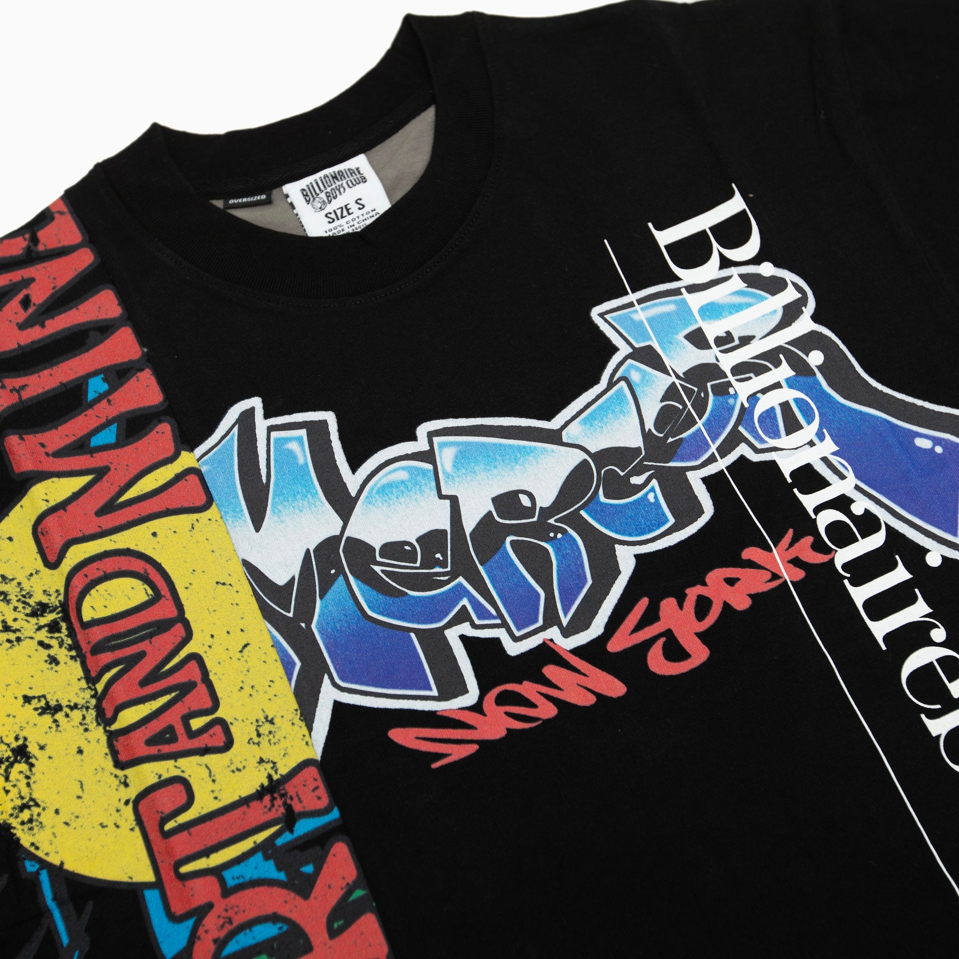 BILLIONAIRE BOYS CLUB BB PARALLEL PANELED OVERSIZED ALL OVER PRINT T-SHIRT