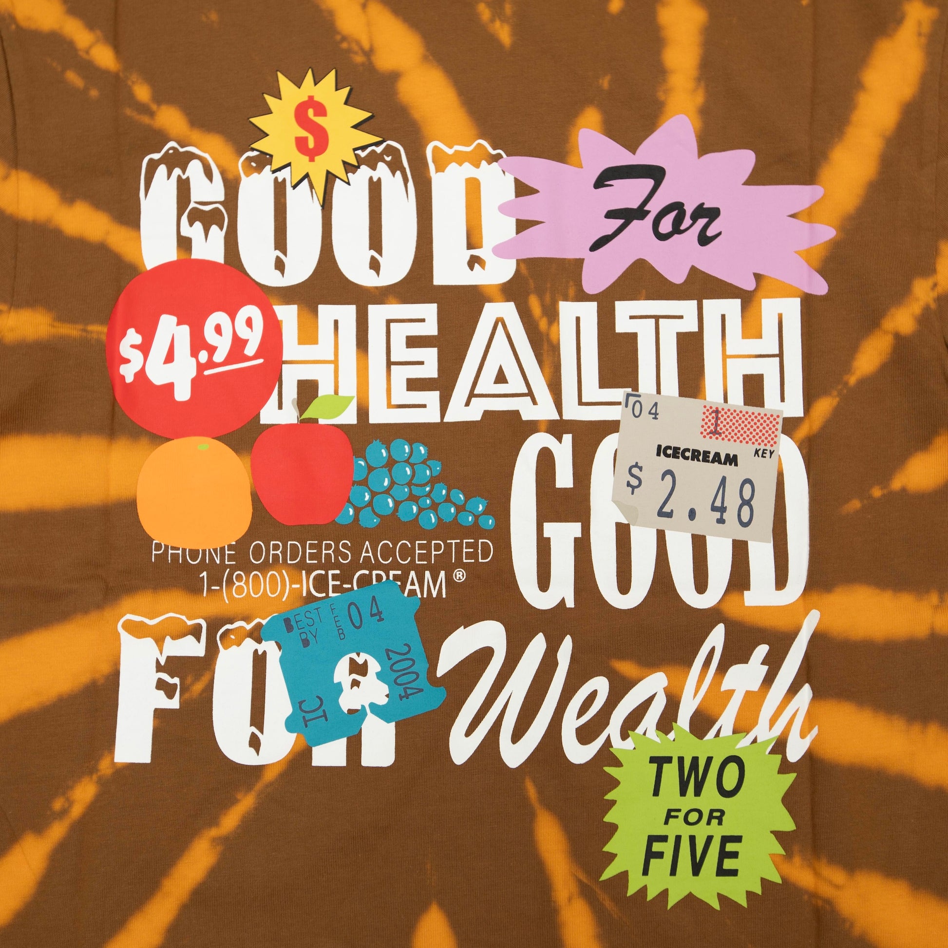 ICECREAM PRICE CHECK TIE DYE T-SHIRT