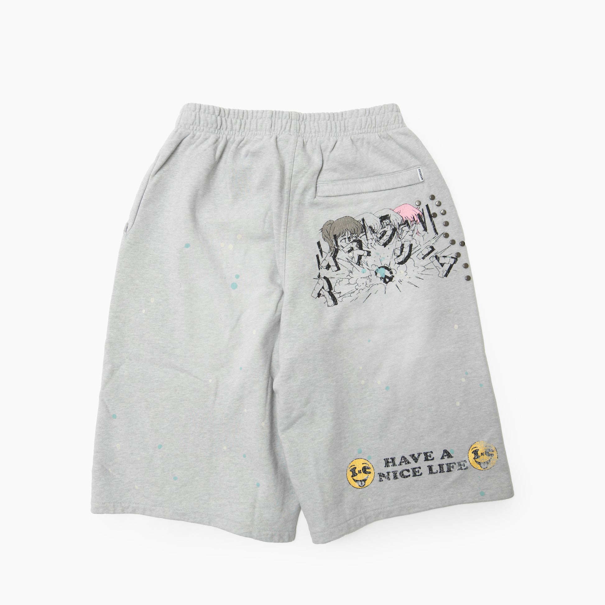 ICECREAM MILK SHAKE WASHED SWEAT JORTS
