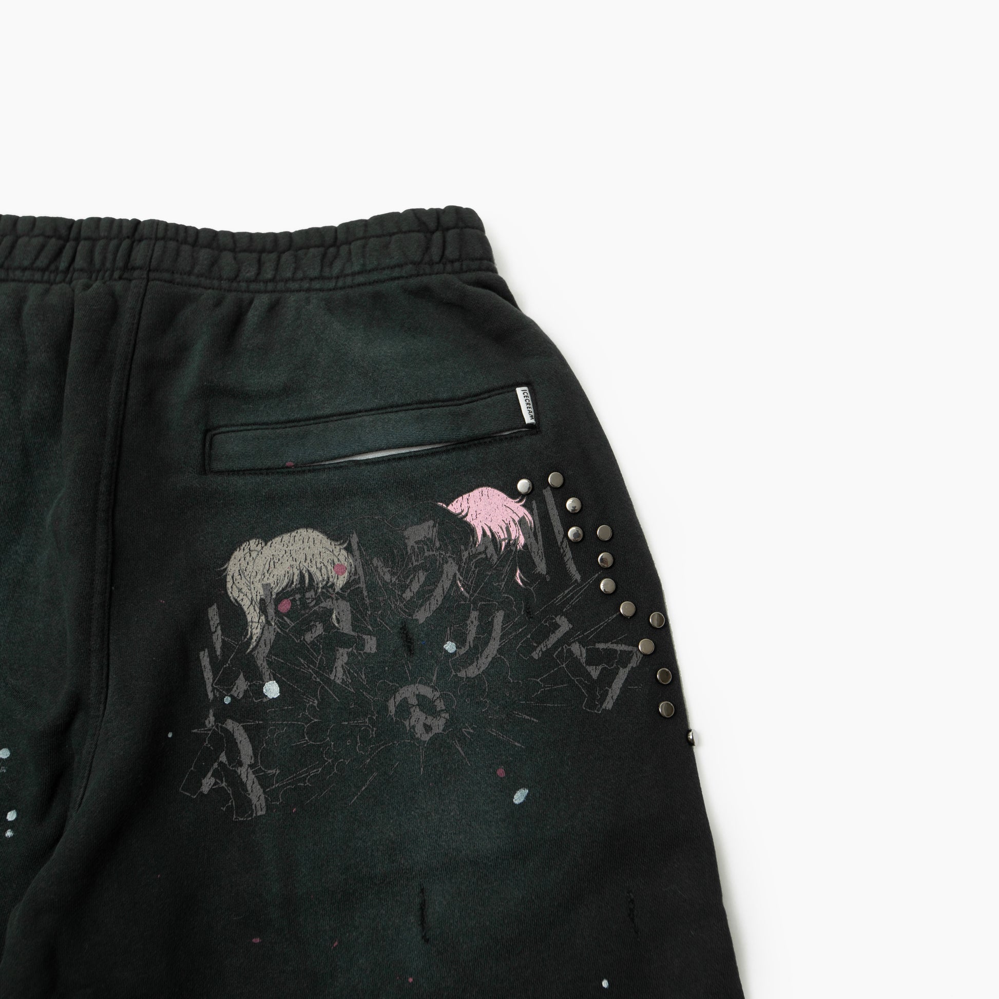 ICECREAM MILK SHAKE WASHED SWEAT JORTS