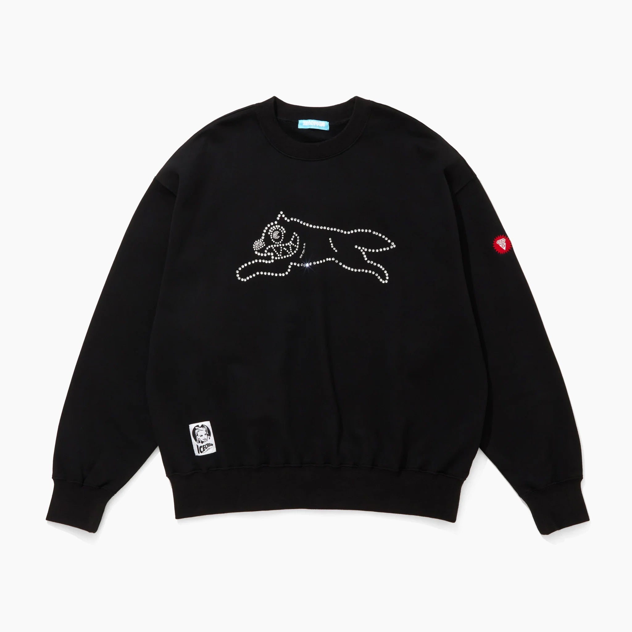 ICECREAM Rhinestone Cotton Sweatshirt / Japan Exclusive