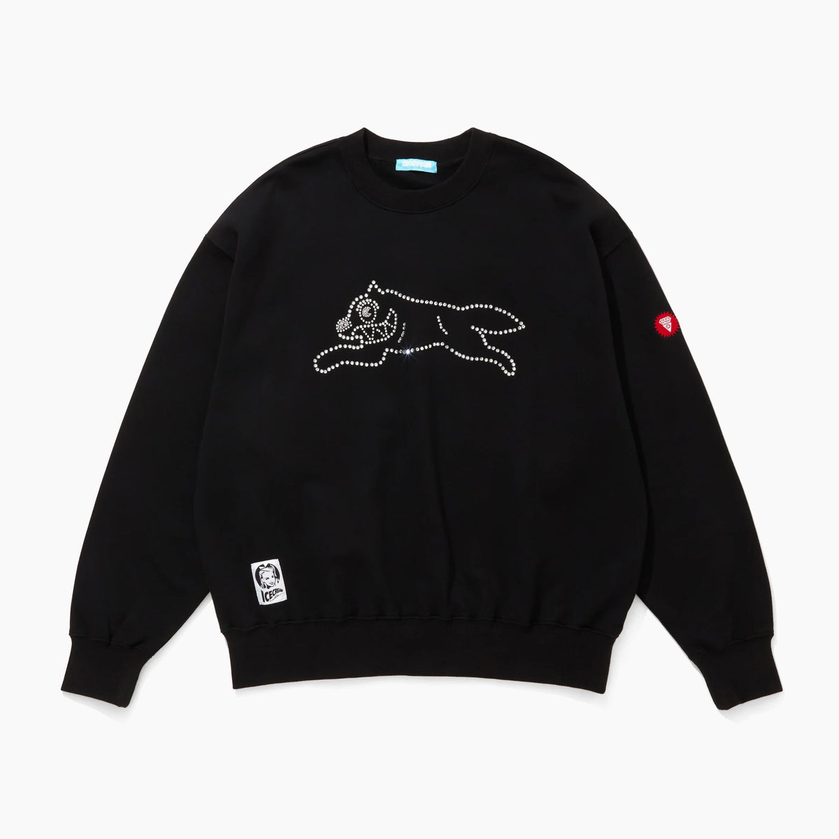 ICECREAM Rhinestone Cotton Sweatshirt / Japan Exclusive