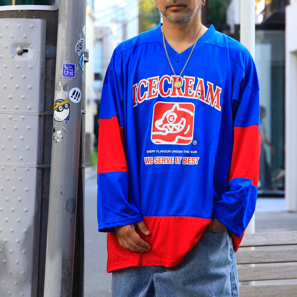 ICECREAM TEAM HOCKEY SHIRT - BLUE/RED