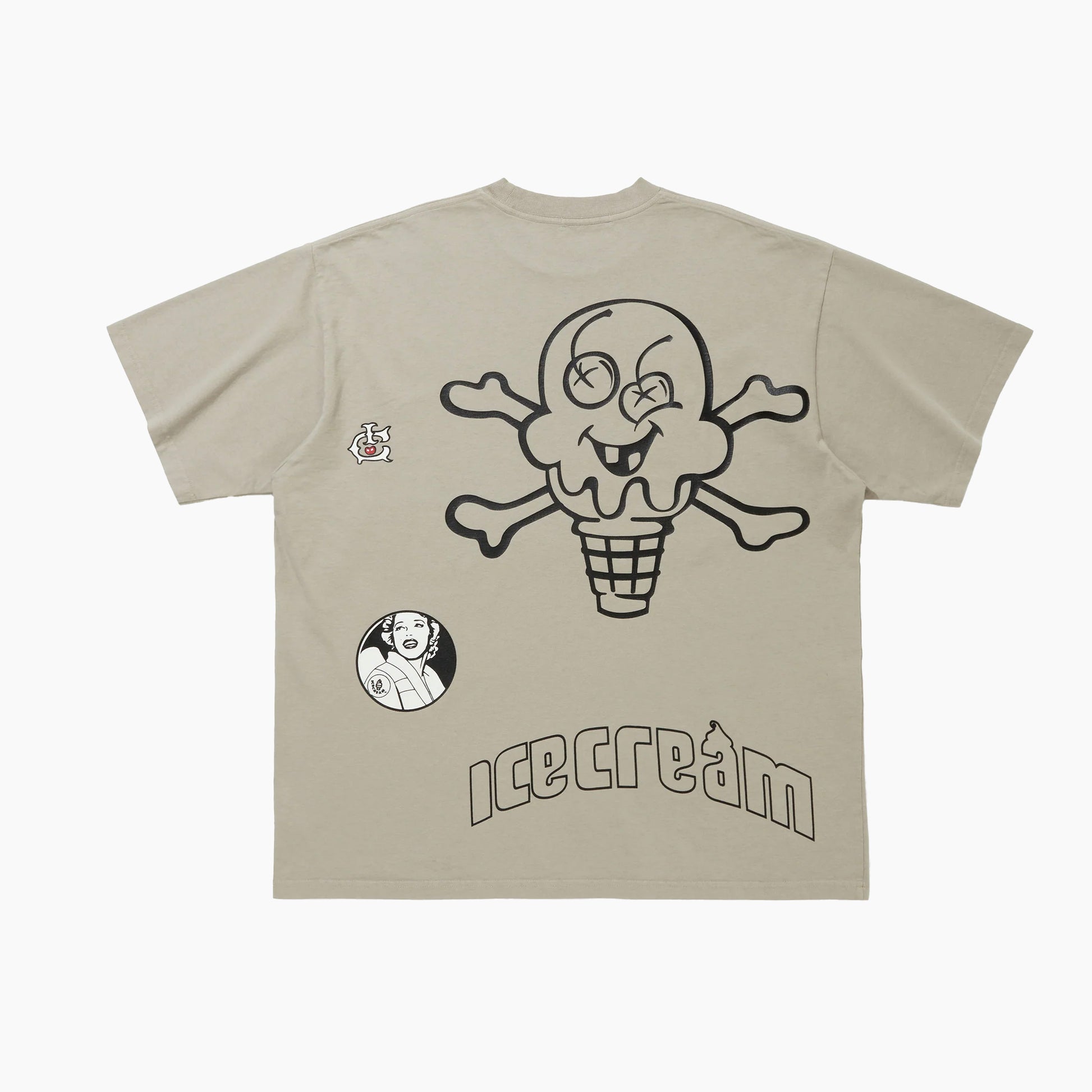 ICECREAM Garment Dye Cotton T-shirt_Scrap (Japan exclusive) ICEJP261C012