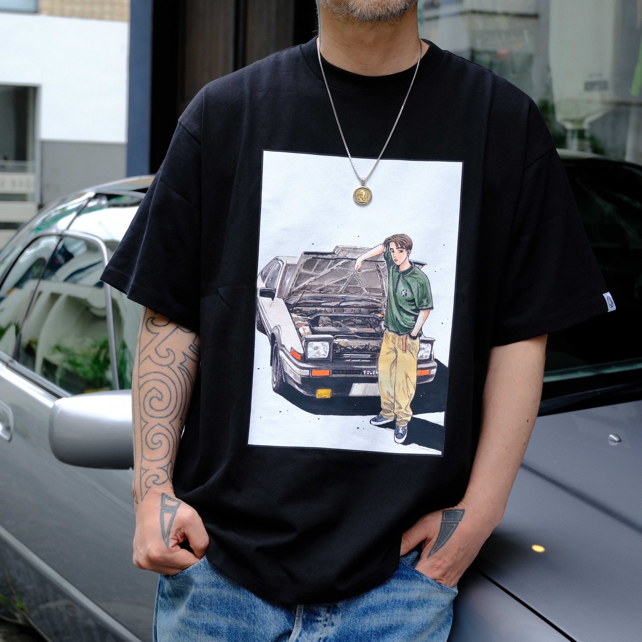 BILLIONAIRE BOYS CLUB x INITIAL D COTTON T-SHIRT #2