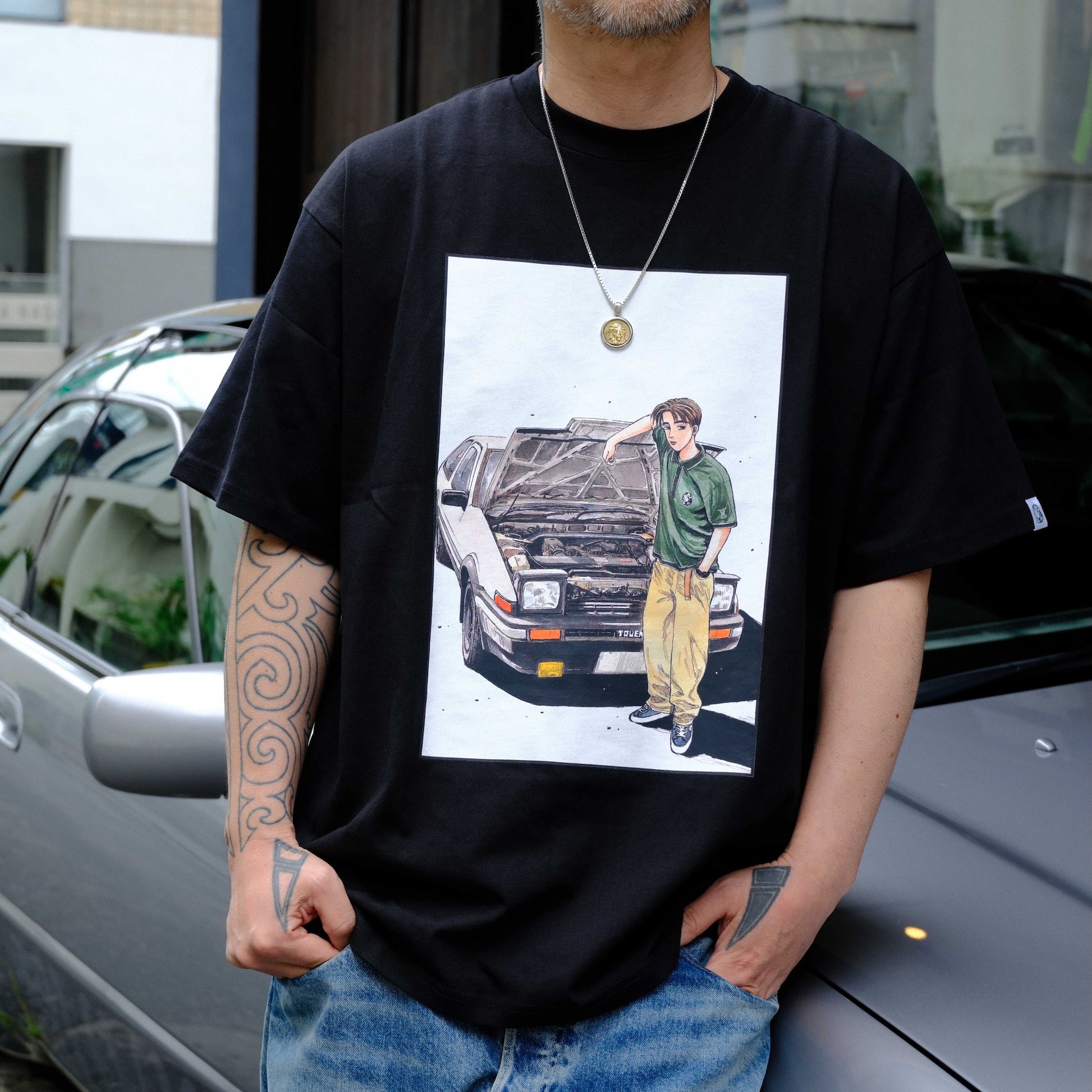 BILLIONAIRE BOYS CLUB x INITIAL D COTTON T-SHIRT #2