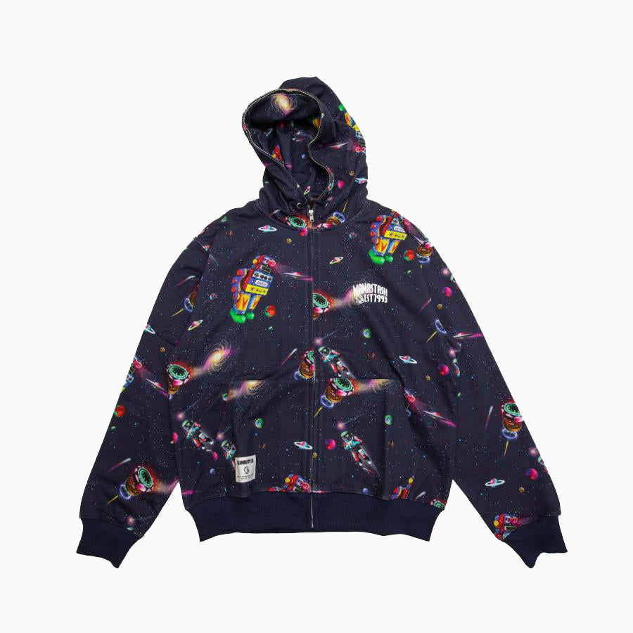 BILLIONAIRE BOYS CLUB x MANASTASH COTTON FULL ZIP HOODIE REAL SPACE