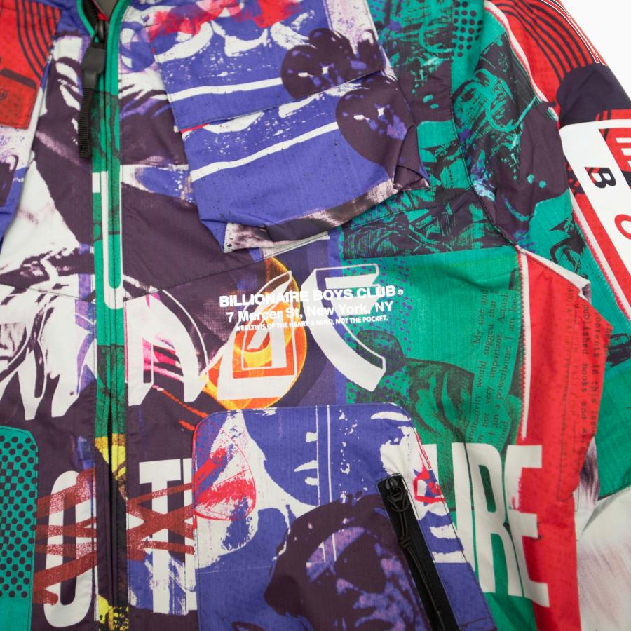 BILLIONAIRE BOYS CLUB BB ALPHA WATER RESISTANT ALL OVER PRINT JACKET