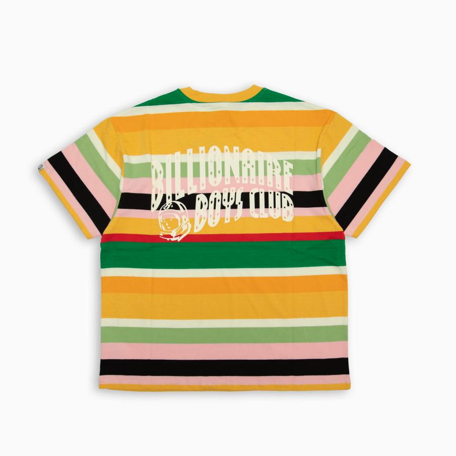 BILLIONAIRE BOYS CLUB BB TREBLE JACQUARD STRIPE CROPPED FIT T-SHIRT