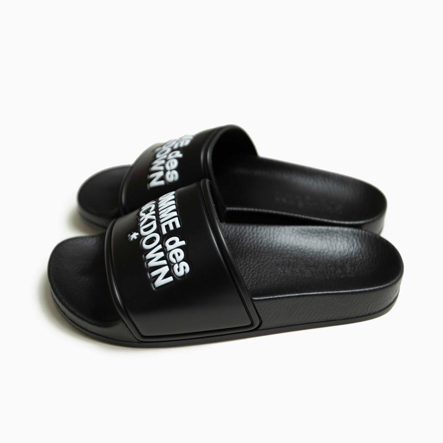COMME DES FUCKDOWN Ciabatta Con Logo In Rilievo Nero