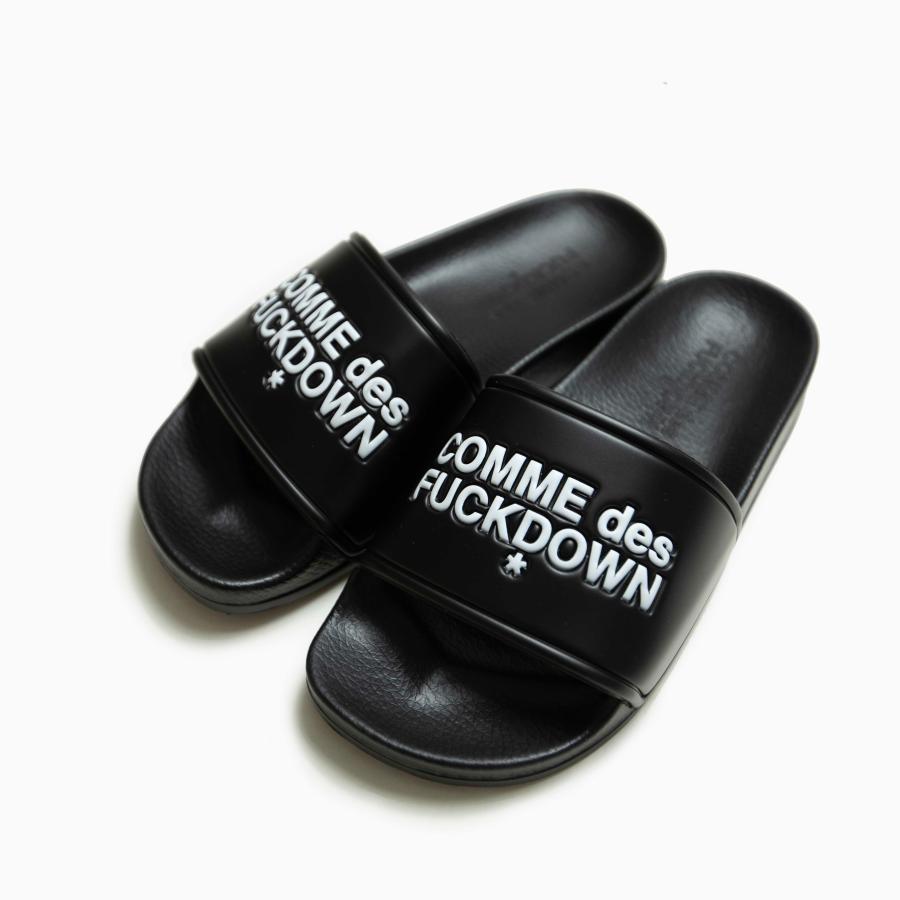 COMME DES FUCKDOWN Ciabatta Con Logo In Rilievo Nero