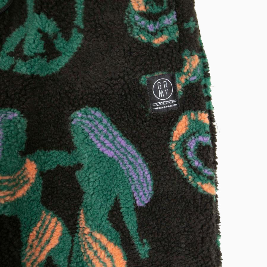 GRIMEY LOST BOYS ALL OVER JACQUARD SHERPA PANTS