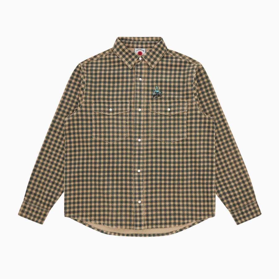 ICECREAM PRINTED CHECK SHIRT