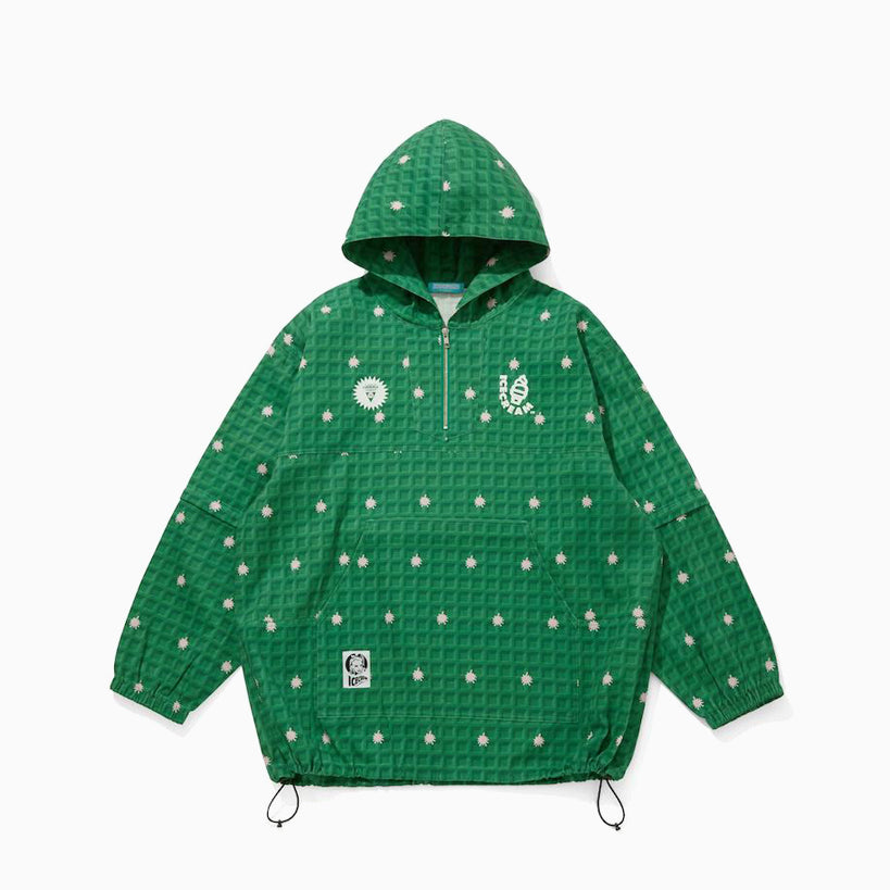 ICECREAM WAFFLE 2WAY HALF ZIP SHIRT JACKET