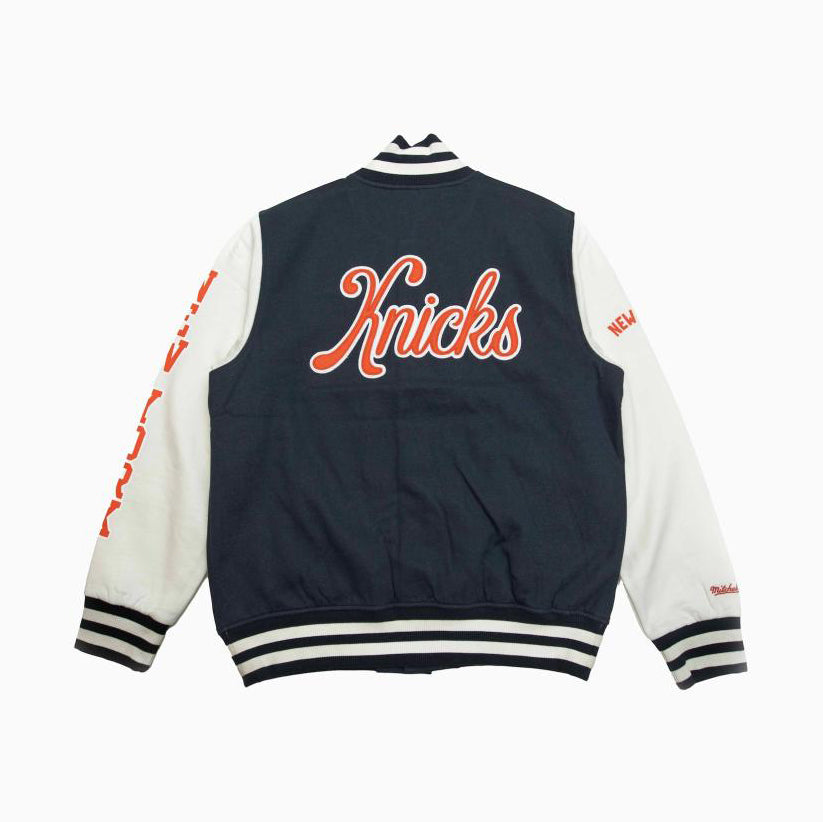 Mitchell & Ness washed fleece varcity jacket