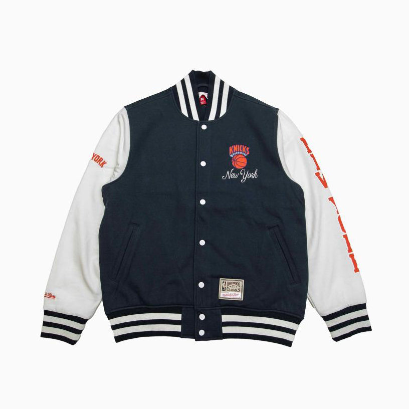 Mitchell & Ness washed fleece varcity jacket