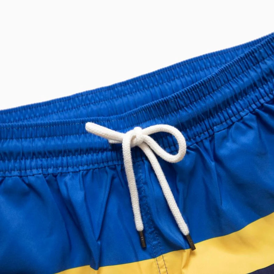 POLO RALPH LAUREN Striped Logo Swim Trunks
