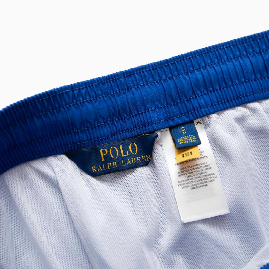 POLO RALPH LAUREN Striped Logo Swim Trunks