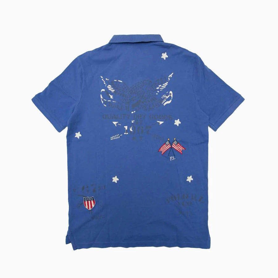 POLO RALPH LAUREN Classic Fit Graphic Mesh Polo Shirt