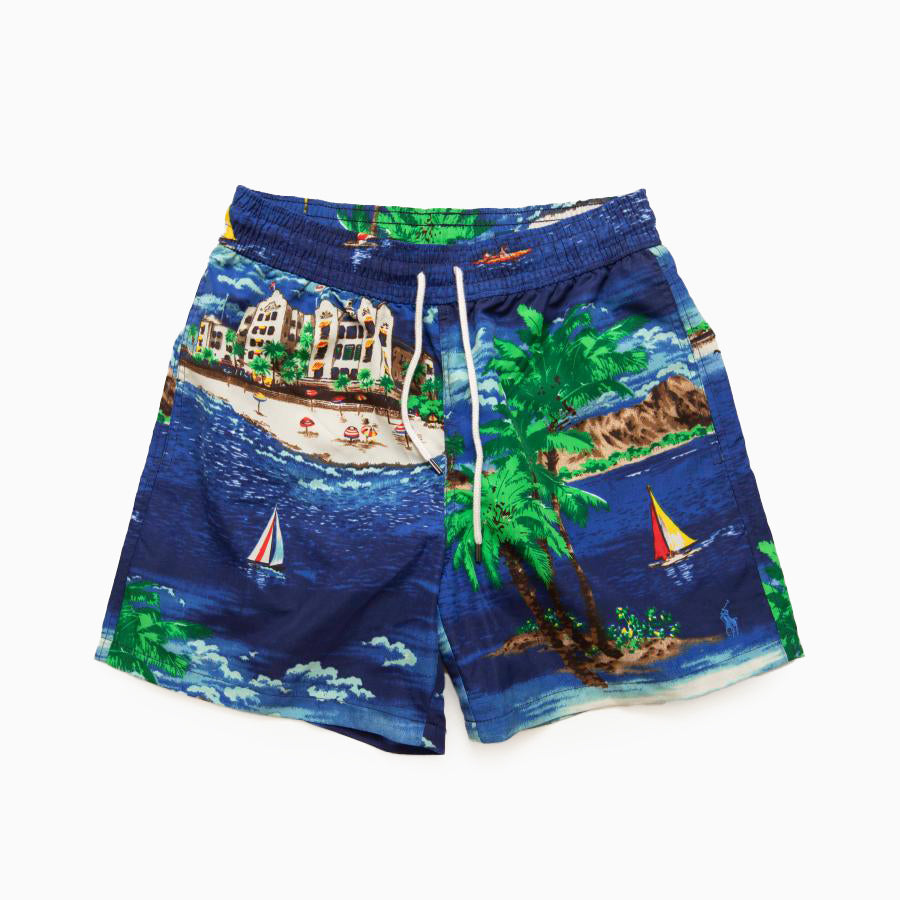 POLO RALPH LAUREN SWIM SHORTS TRAVELER SHORT HAVANA OCEANSIDE