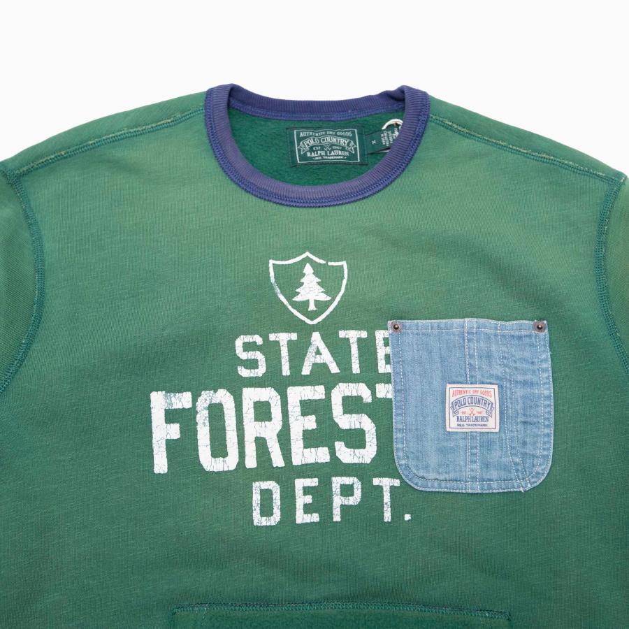 POLO RALPH LAUREN State Forest Dept. Patchwork Crewneck