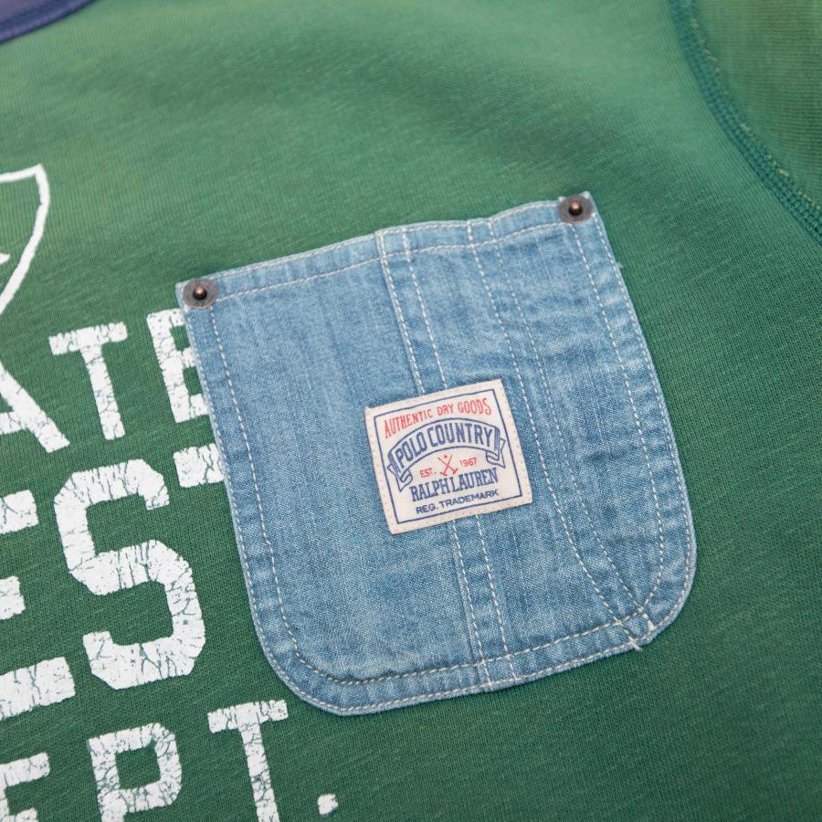 POLO RALPH LAUREN patchwork fleece crewneck