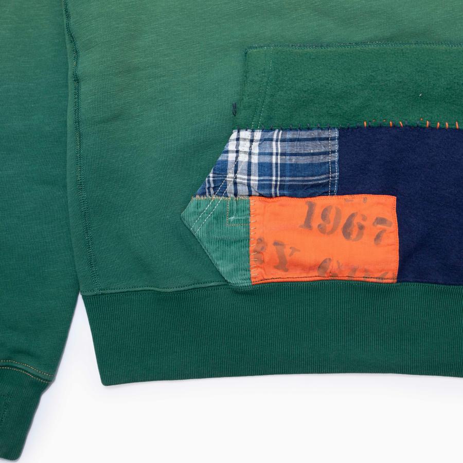 POLO RALPH LAUREN patchwork fleece crewneck