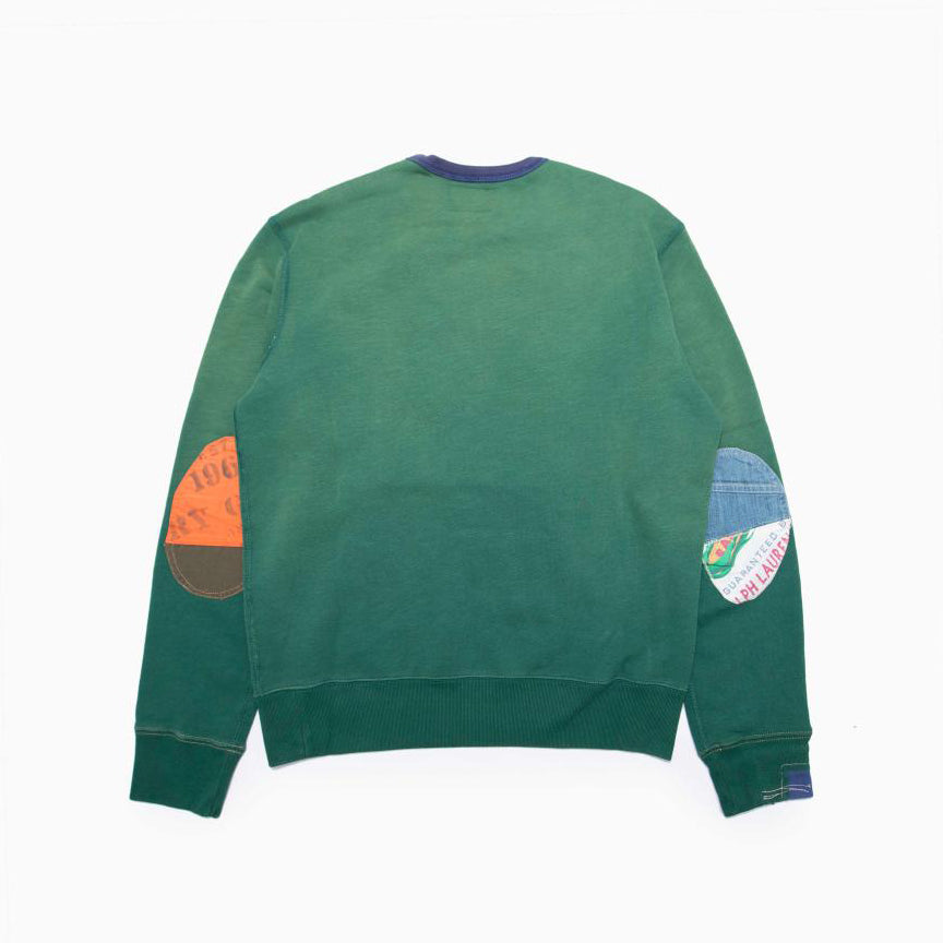 POLO RALPH LAUREN patchwork fleece crewneck