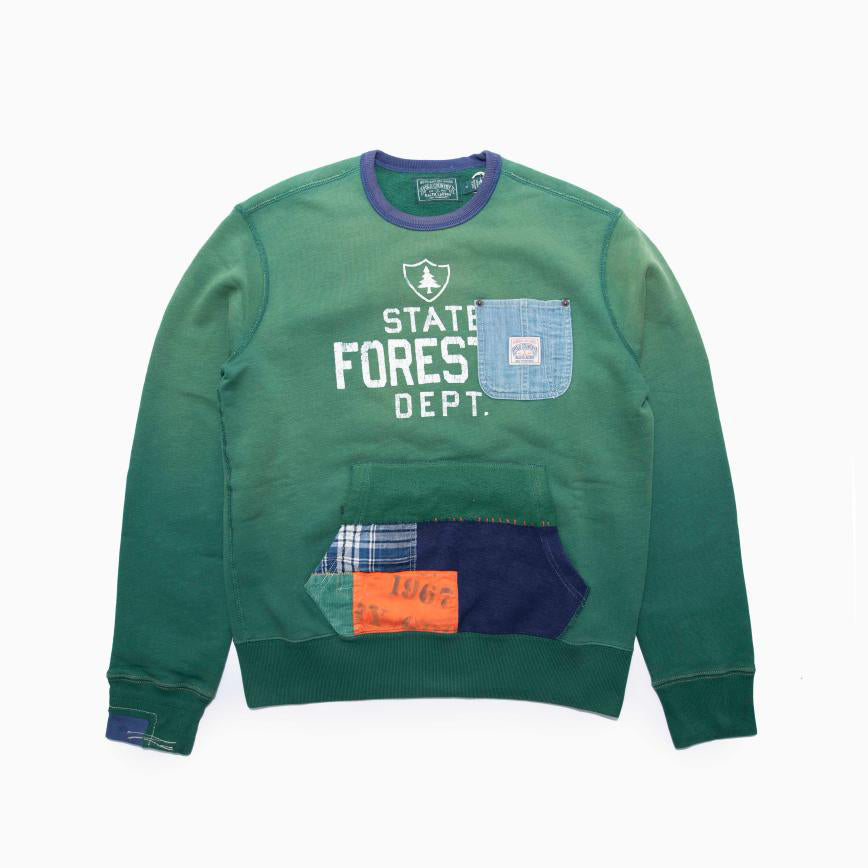 POLO RALPH LAUREN patchwork fleece crewneck