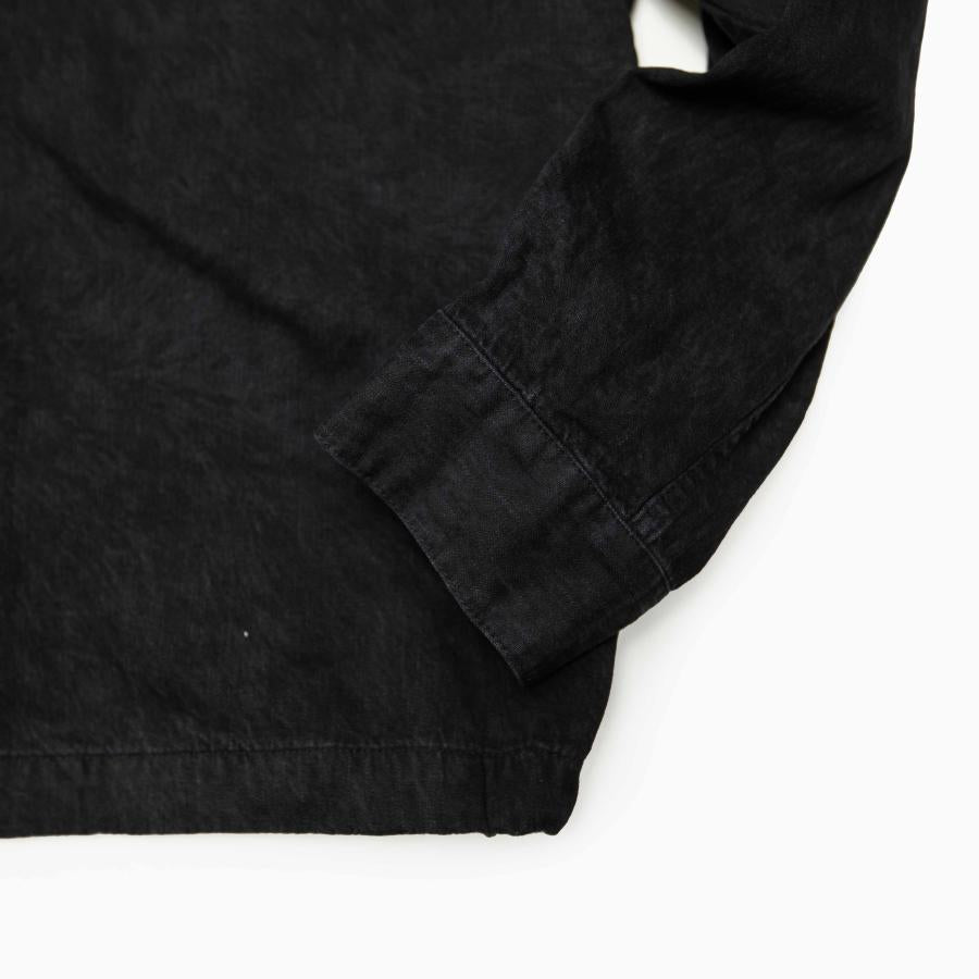 SURKU BLACK HOODED SHIRTS,8oz