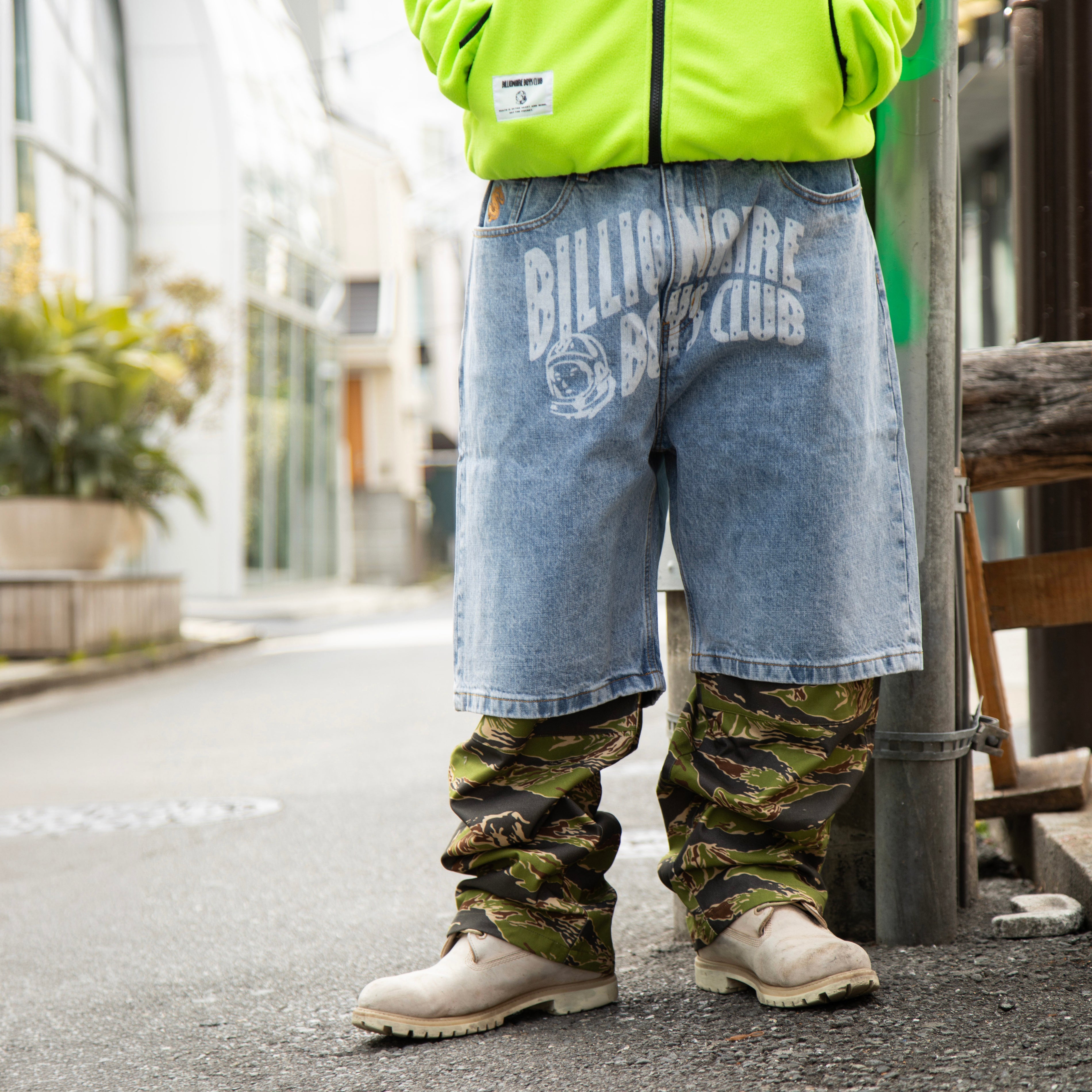 Billionaire Boys Club EU FADED ARCH LOGO LS DENIM SHORTS