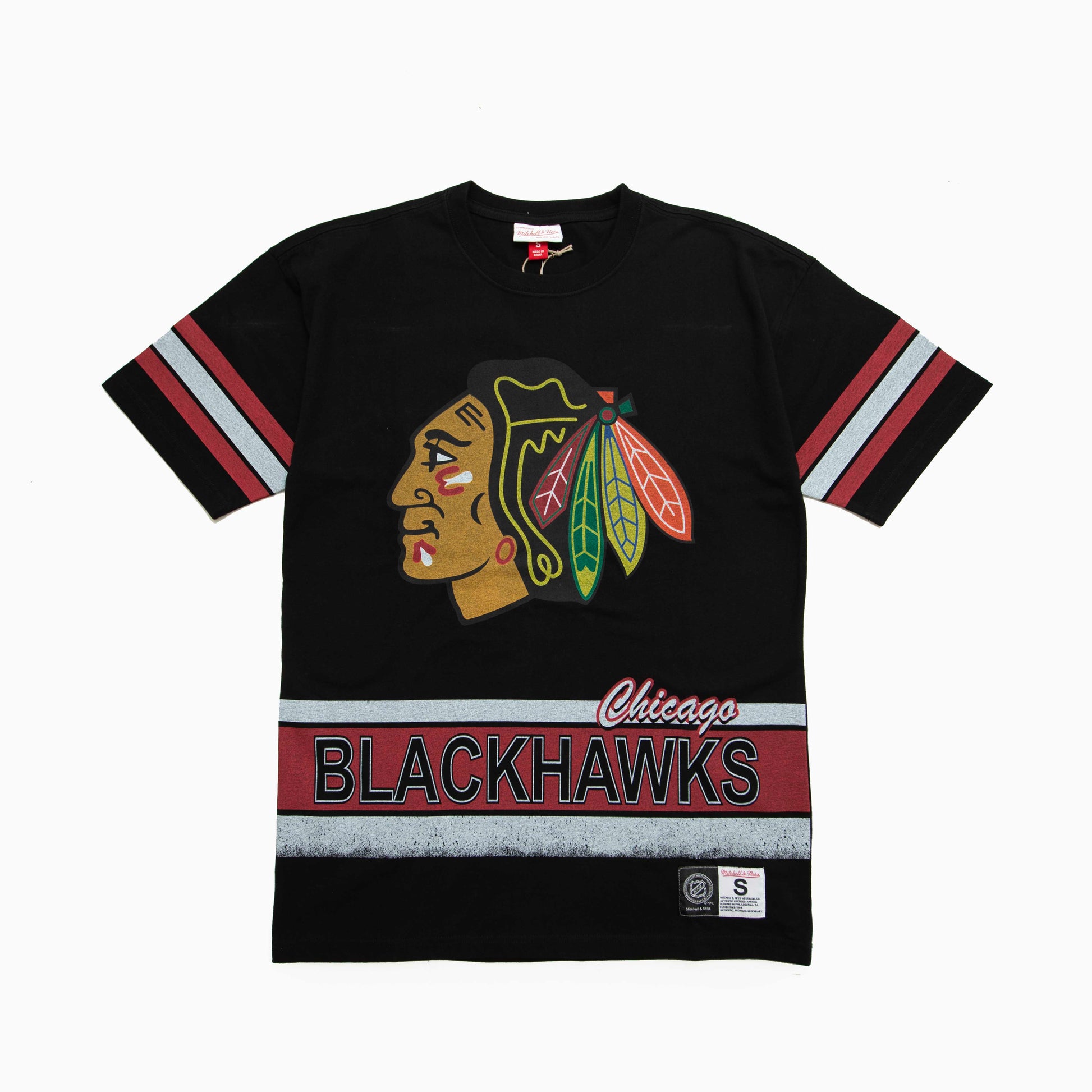 Mitchell &amp; Ness Fashion Oversized SS Tee Current Logo Chicago Blackhawks