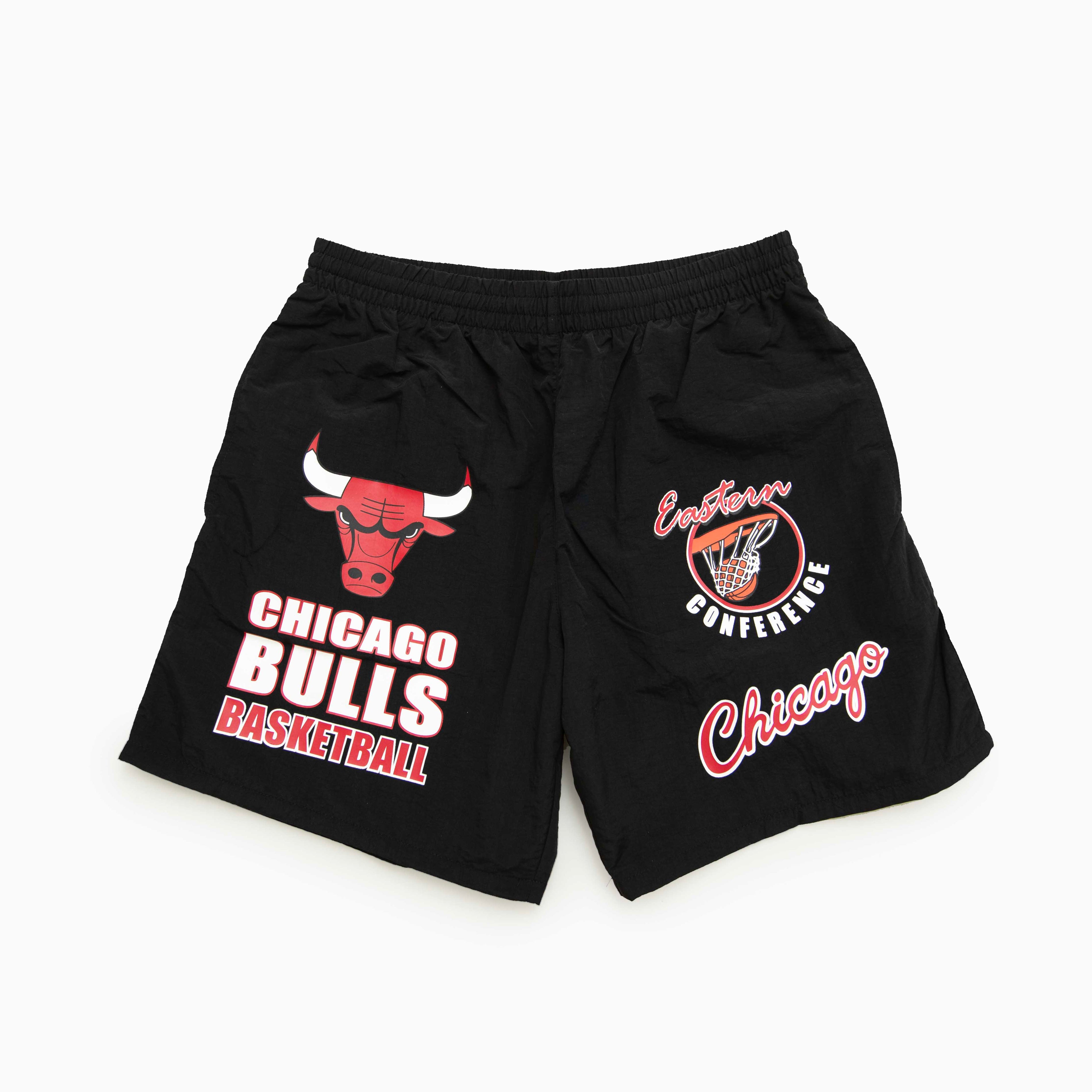 MITCHELL & NESS NBA MULTI HIT NYLON SHORTS VINTAGE LOGO
