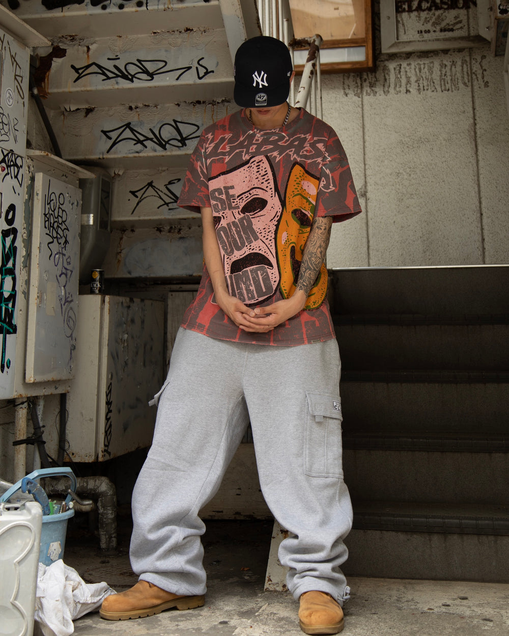 PRO CLUB HEAVY FLEECE CARGO LONG PANTS style image