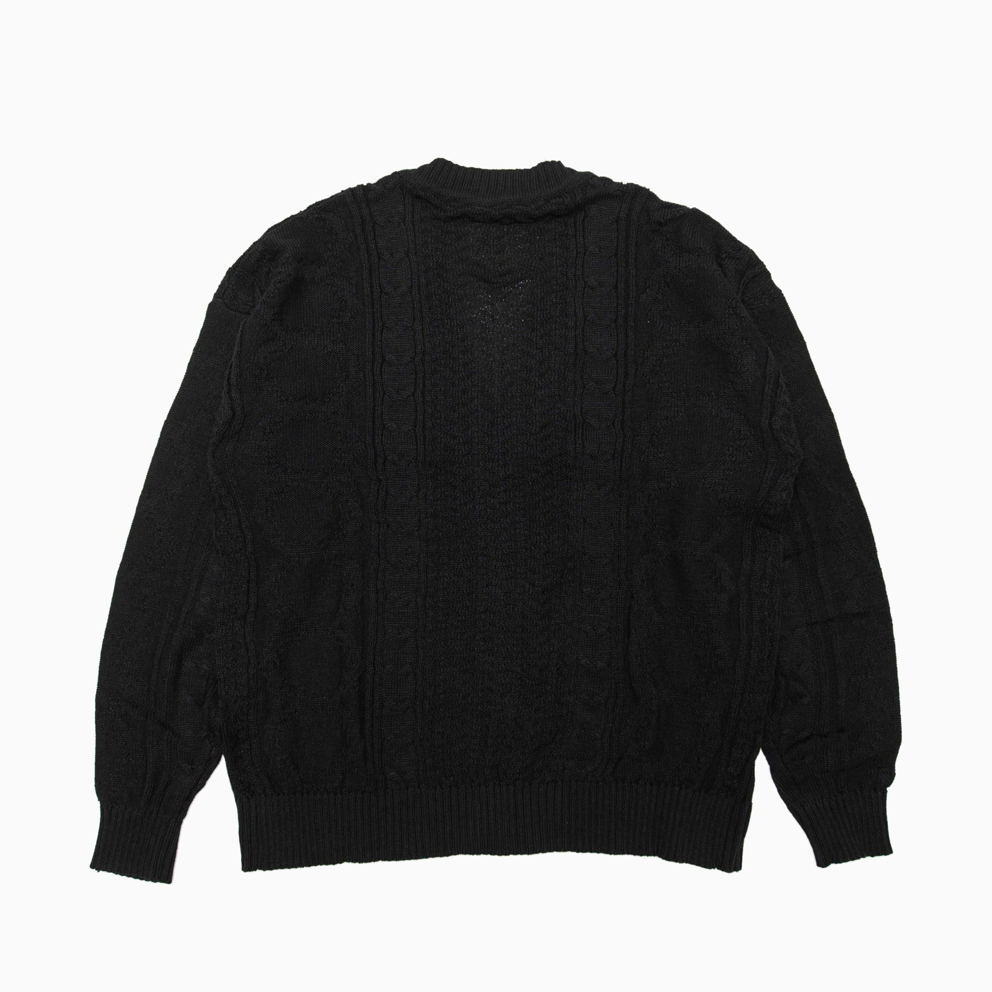 POT MEETS POP " herb cable knit cardigan