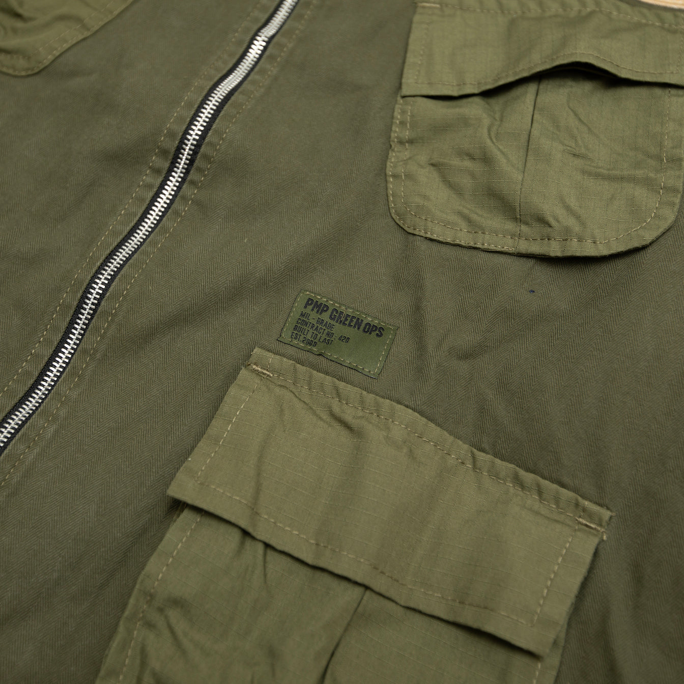 POT MEETS POP " OZ ARMY SLANTED POCKET ZIP UP