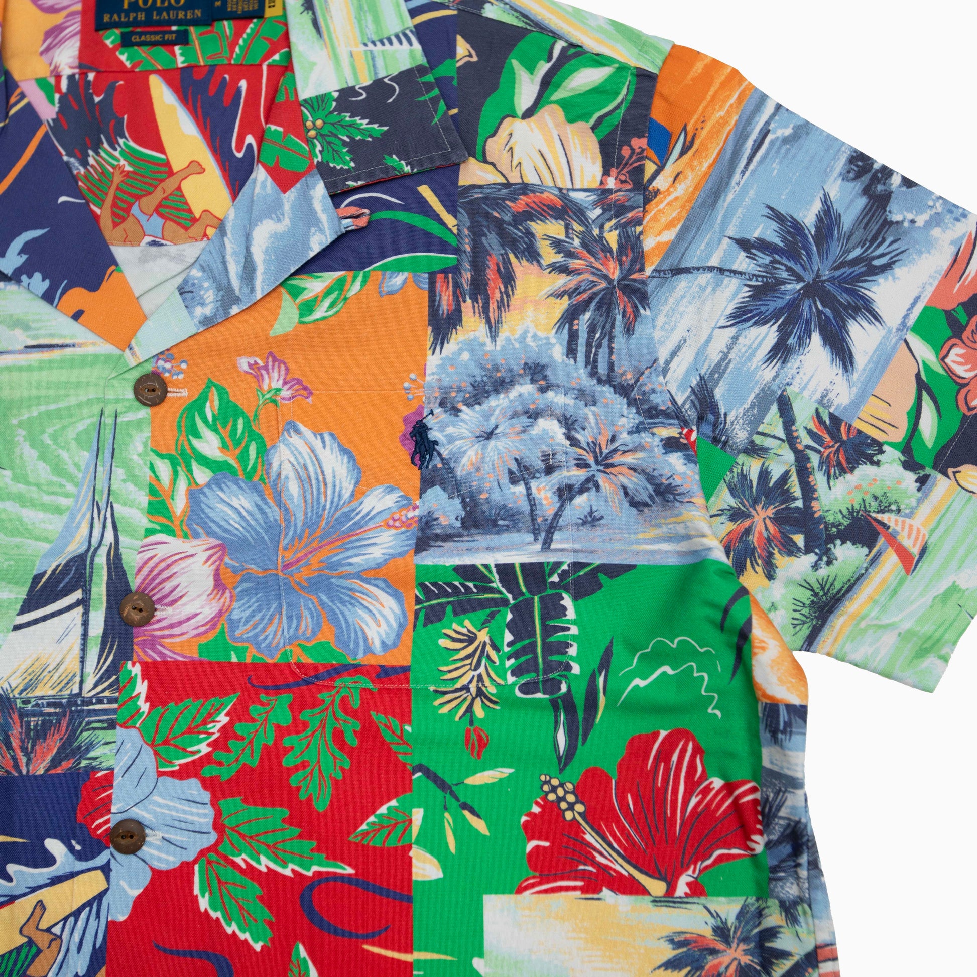 Polo Ralph Lauren Classic Fit Beach Bazaar Patchwork Shirt