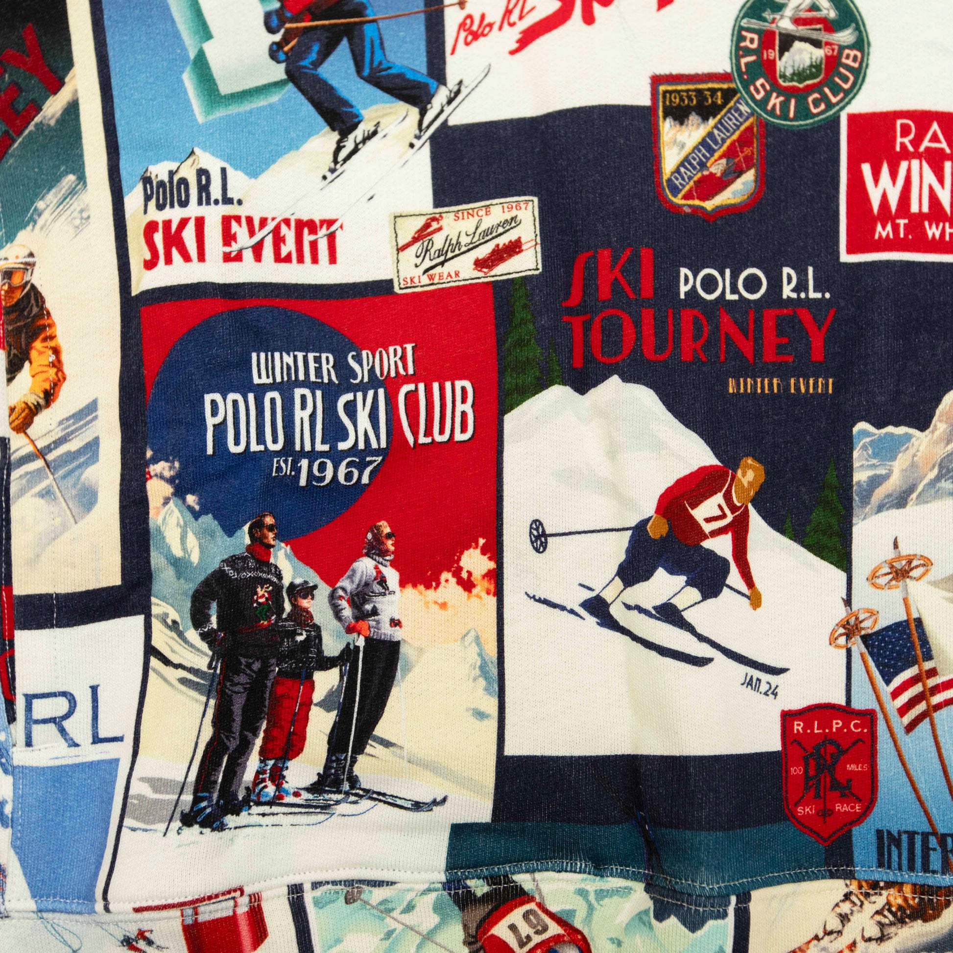 POLO RALPH LAUREN patchwork print Hoodie