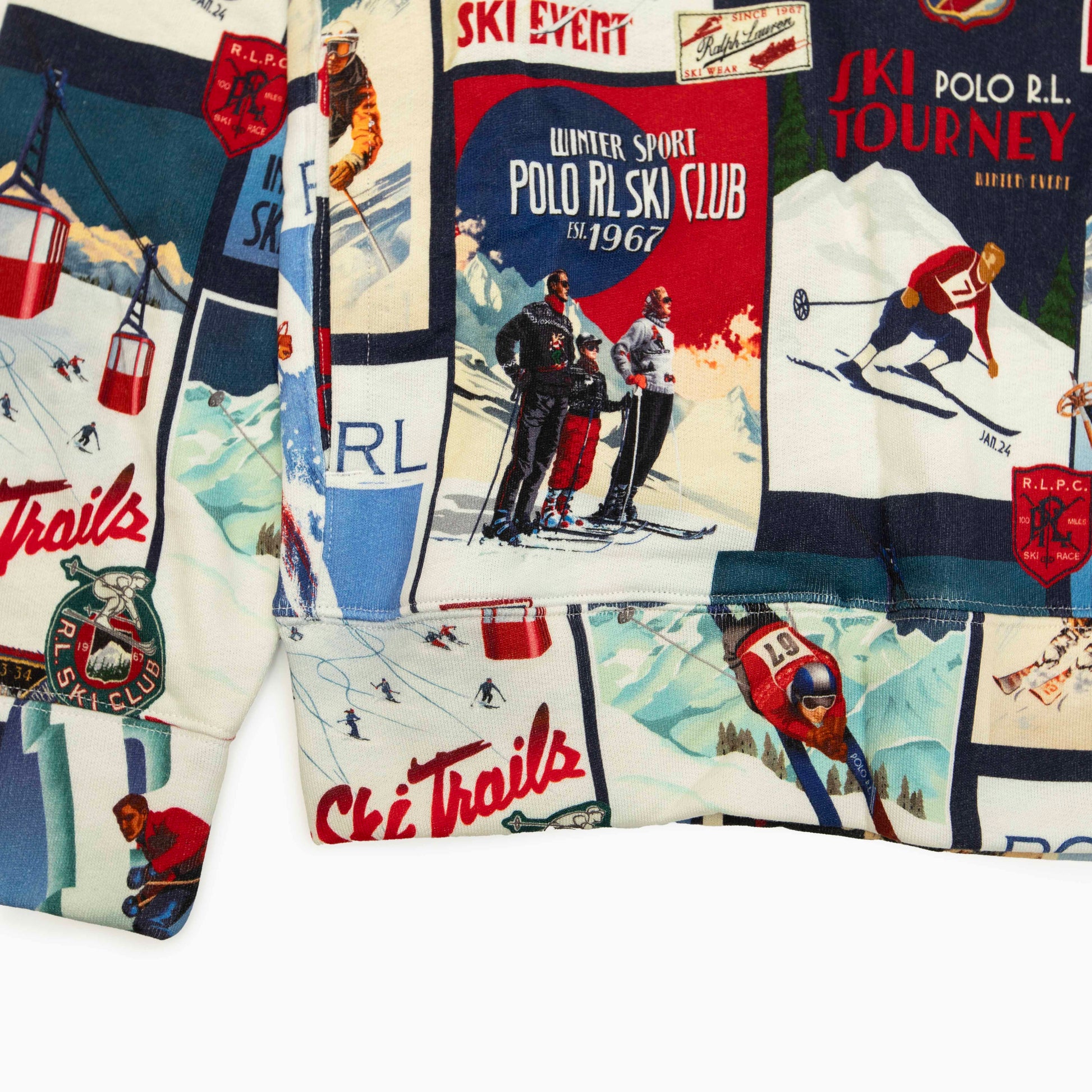 POLO RALPH LAUREN patchwork print Hoodie