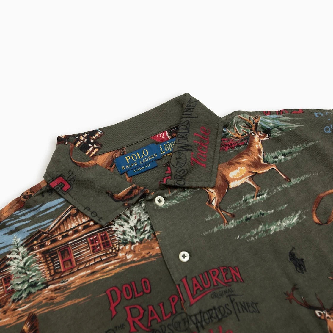 POLO RALPH LAUREN POLO SPORTSMAN Fishing Print Polo Shirt