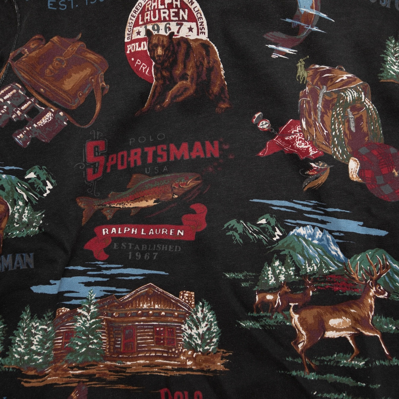 POLO RALPH LAUREN POLO SPORTSMAN Hunting Print Hoodie